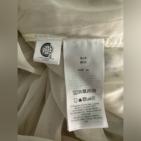 GANNI‎ georgette Tiered Pleated mini dress Sz 34 - Picture 5 of 5